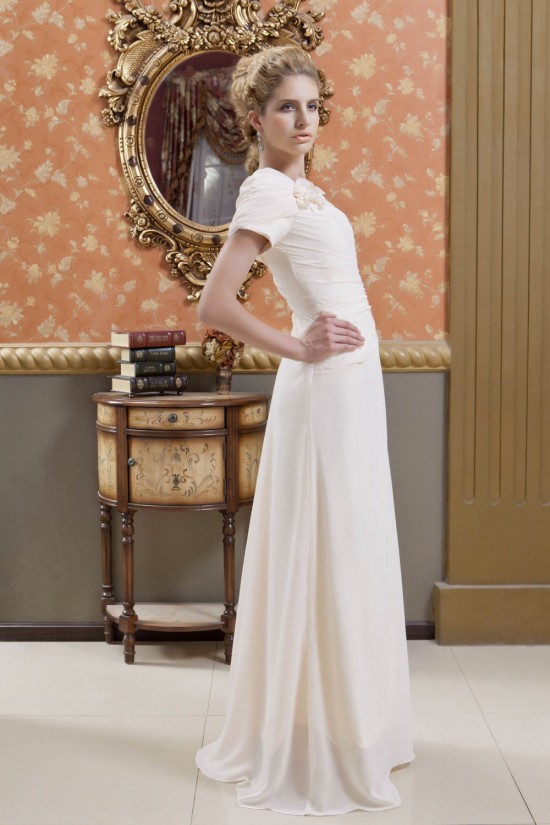 Sheath/Column Short Sleeve Floor-Length Wedding Dresses 2031467 Sheath/Column Short Sleeve Floor-Length Wedding Dresses 2031467