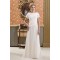Sheath/Column Short Sleeve Floor-Length Wedding Dresses 2031467