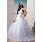 Ball Gown Strapless Court Train Beaded Lace Wedding Dresses 2031468