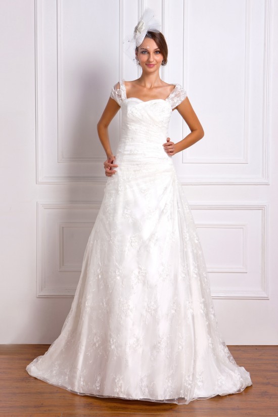 A-Line Off-the-Shoulder Court Train Lace Wedding Dresses 2031469 A-Line Off-the-Shoulder Court Train Lace Wedding Dresses 2031469