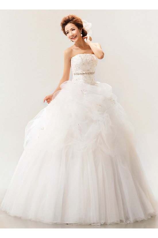 Ball Gown Strapless Court Train Beaded Lace Wedding Dresses 2031470 Ball Gown Strapless Court Train Beaded Lace Wedding Dresses 2031470