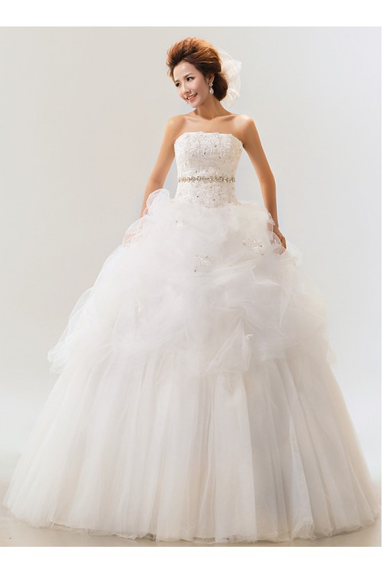 Ball Gown Strapless Court Train Beaded Lace Wedding Dresses 2031470 Ball Gown Strapless Court Train Beaded Lace Wedding Dresses 2031470