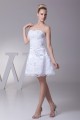 A-Line Short/Mini Strapless Beaded Applique Reception Wedding Dresses 2031472