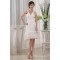 A-Line Sleeveless Ruffles Knee-Length V-Neck Reception Wedding Dresses 2031474