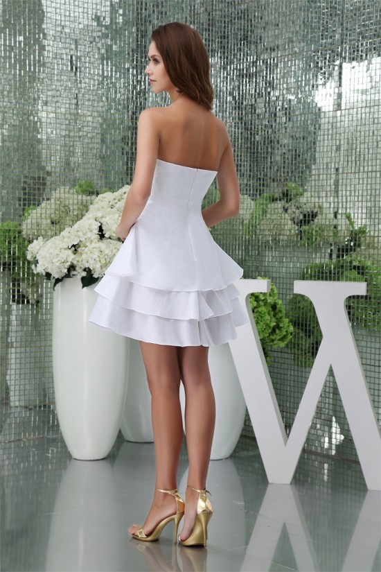 A-Line Short/Mini Strapless Reception Wedding Dresses 2031476