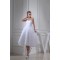 A-Line Soft Sweetheart Tea-Length Reception Wedding Dresses 2031477