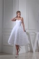 A-Line Soft Sweetheart Tea-Length Reception Wedding Dresses 2031477