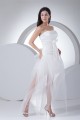 Asymmetrical Sleeveless A-Line Strapless Lace Tulle Reception Wedding Dresses 2031479