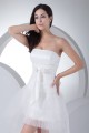 Asymmetrical Sleeveless A-Line Strapless Lace Tulle Reception Wedding Dresses 2031479