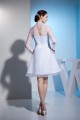 Long Sleeve A-Line Satin Organza Square Wedding Dresses 2031488