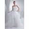 fashionable Satin Organza A-Line Strapless Best Wedding Dresses 2030149