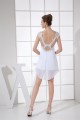 Sheath/Column Sleeveless Beaded Chiffon Short Wedding Dresses 2031505