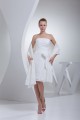 A-Line Strapless Short Knee-Length Reception Wedding Dresses with Shawl 2031508