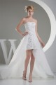 High Low Strapless Chiffon Sequin Reception Wedding Dresses 2031509