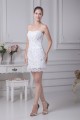 Sleeveless Strapless Sheath/Column Satin Organza Beaded Lace Wedding Dresses 2031510