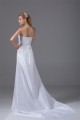 Sleeveless Taffeta Sheath/Column Handmade Flowers Reception Wedding Dresses 2031511