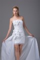 Sleeveless Taffeta Sheath/Column Handmade Flowers Reception Wedding Dresses 2031511