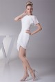 Sheath/Column Chiffon Short Sleeve Sweet Reception Wedding Dresses 2031512