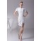 Sheath/Column Chiffon Short Sleeve Sweet Reception Wedding Dresses 2031512