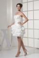 Sweetheart Ball Gown Satin Taffeta Short Beaded Reception Wedding Dresses 2031513