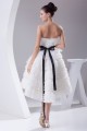 A-Line Sweetheart Ruffled Organza Short Reception Wedding Dresses 2031514