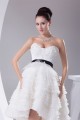 A-Line Sweetheart Ruffled Organza Short Reception Wedding Dresses 2031514