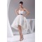 A-Line Sweetheart Ruffled Organza Short Reception Wedding Dresses 2031514