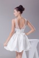 A-Line V-Neck Sleeveless Beaded Short Reception Wedding Dresses 2031516