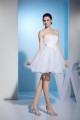 Wonderful Satin Organza A-Line Sleeveless Sweetheart Short Wedding Dresses 2031518