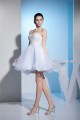 Wonderful Satin Organza A-Line Sleeveless Sweetheart Short Wedding Dresses 2031518