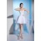 Wonderful Satin Organza A-Line Sleeveless Sweetheart Short Wedding Dresses 2031518