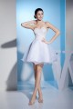 Wonderful Satin Organza A-Line Sleeveless Sweetheart Short Wedding Dresses 2031518