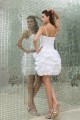 Wonderful Satin Taffeta Princess Spaghetti Straps Beaded Short Wedding Dresses 2031519