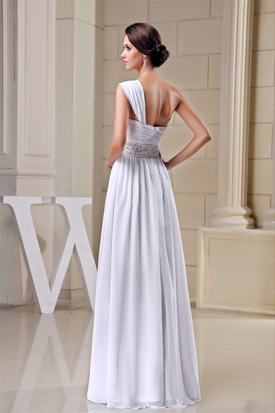 Floor-Length One-Shoulder Beading Sleeveless Wedding Dresses 2030152 Floor-Length One-Shoulder Beading Sleeveless Wedding Dresses 2030152