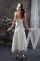 Attractive Sweetheart Sleeveless A-Line Tea Length Lace Little White Dresses 2031522 Attractive Sweetheart Sleeveless A-Line Tea Length Lace Little White Dresses 2031522