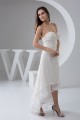 Fantastic A-Line Lace Sweetheart Sleeveless High Low Wedding Dresses 2031523