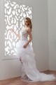 Fantastic Spaghetti Strap V-Neck Asymmetrical Satin Organza Beaded Wedding Dresses 2031524