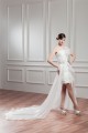 Great Sleeveless Satin Organza One-Shoulder A-Line High Low Wedding Dresses 2031525