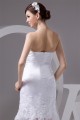 Satin Lace Fine Netting Sleeveless Sheath/Column Short Wedding Dresses 2031528