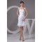 Satin Lace Fine Netting Sleeveless Sheath/Column Short Wedding Dresses 2031528