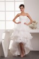 Satin Organza Taffeta A-Line Sweetheart High Low Wedding Dresses 2031529