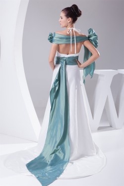 A-Line Sleeveless Halter Taffeta New Arrival Wedding Dresses 2030153