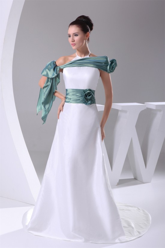 A-Line Sleeveless Halter Taffeta New Arrival Wedding Dresses 2030153 A-Line Sleeveless Halter Taffeta New Arrival Wedding Dresses 2030153
