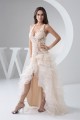 V-Neck Asymmetrical Sleeveless Ruched Satin Fine Netting Wedding Dresses 2031534 V-Neck Asymmetrical Sleeveless Ruched Satin Fine Netting Wedding Dresses 2031534