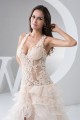 V-Neck Asymmetrical Sleeveless Ruched Satin Fine Netting Wedding Dresses 2031534 V-Neck Asymmetrical Sleeveless Ruched Satin Fine Netting Wedding Dresses 2031534