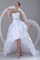 A-Line Satin Organza Sweetheart Embellished High Low Wedding Dresses 2031535