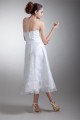 Beautiful Strapless Satin Lace A-Line Tea-Length Wedding Dresses 2031539 Beautiful Strapless Satin Lace A-Line Tea-Length Wedding Dresses 2031539
