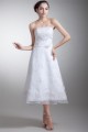Beautiful Strapless Satin Lace A-Line Tea-Length Wedding Dresses 2031539 Beautiful Strapless Satin Lace A-Line Tea-Length Wedding Dresses 2031539
