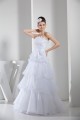 Sleeveless Satin Lace Organza Strapless Wedding Dresses 2030154