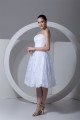 A-Line Strapless Satin Lace Wedding Dresses 2031540